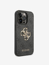 Guess Guess PU 4G fém logós hátlap az iPhone 15 Pro Max szürke modellhez