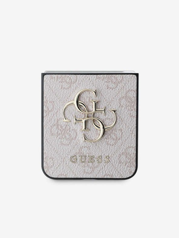 Guess PU 4G Metal Logo Zadní Kryt pro Samsung Galaxy Z Flip 6 Pink Telefontok