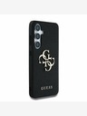 Guess Guess PU szemcsés 4G fém logós hátlap a Samsung Galaxy S25 fekete modellhez