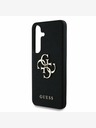 Guess Guess PU szemcsés 4G fém logós hátlap a Samsung Galaxy S25 fekete modellhez