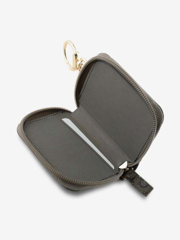 Guess Guess PU 4G Script logós kulcstartó barna