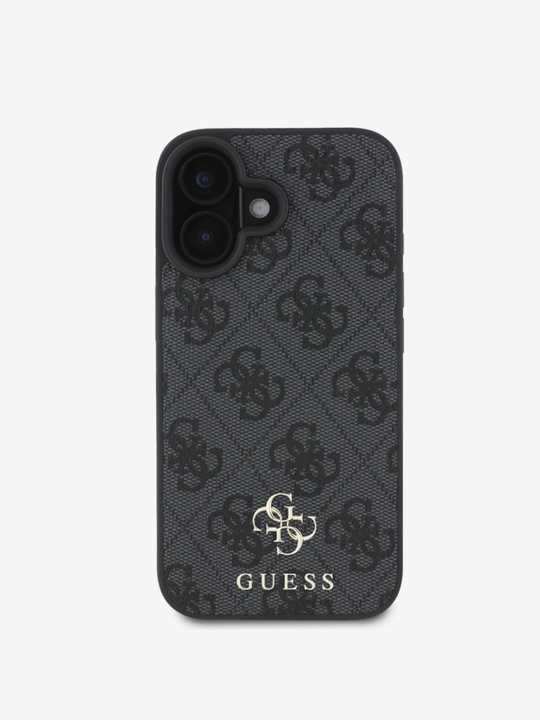 Guess Guess PU 4G kis fém logós MagSafe hátlap iPhone 16-hoz Szürke