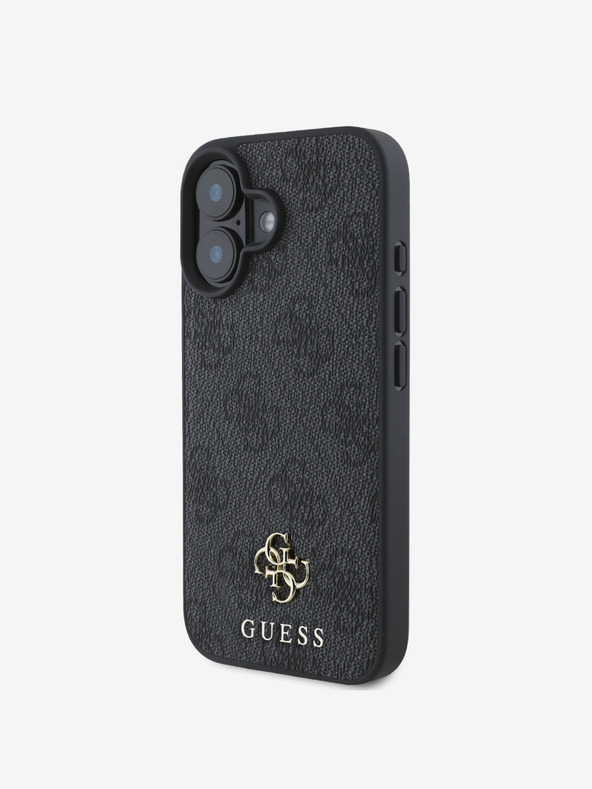 Guess Guess PU 4G kis fém logós MagSafe hátlap iPhone 16-hoz Szürke