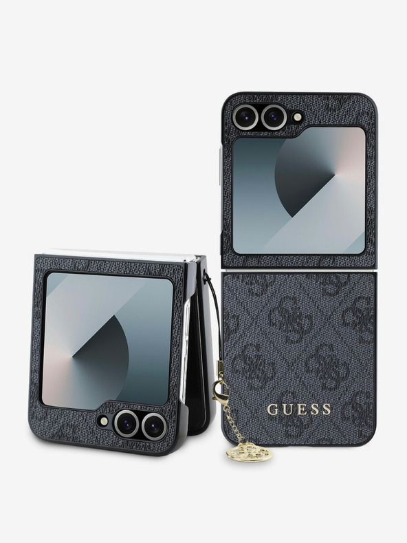 Guess 4G Charm Zadní Kryt pro Samsung Galaxy Z Flip 6 Grey Telefontok