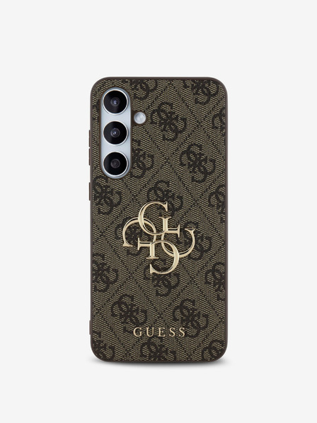 Guess Guess PU 4G fém logós hátlap a Samsung Galaxy S24 FE barna változatához
