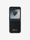 Guess Guess PC/TPU csillámpelyhek fém logós hátlap a Samsung Galaxy Z Flip 6-hoz Samsung Galaxy Z Flip 6 fekete