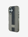 Guess Guess IML középső 4G csíkos hátlapi borító iPhone 16-hoz Fekete