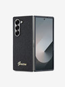 Guess Guess PC/TPU csillámpelyhek fém logós hátlap a Samsung Galaxy Z Fold 6 készülékhez Fekete