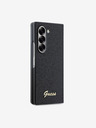Guess Guess PC/TPU csillámpelyhek fém logós hátlap a Samsung Galaxy Z Fold 6 készülékhez Fekete