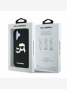 Karl Lagerfeld Karl Lagerfeld 3D gumiból készült dupla fejű hátlap iPhone 16 készülékhez Fekete