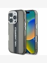 Karl Lagerfeld Karl Lagerfeld IML csíkos logós hátlapi borító iPhone 16 Pro Max készülékhez Fekete