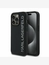 Karl Lagerfeld Karl Lagerfeld 3D gumiból készült csillogó logós hátlap iPhone 13 Pro fekete színű készülékre