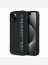 Karl Lagerfeld Karl Lagerfeld 3D gumiból készült csillogó logós hátlap iPhone 14 készülékhez Fekete