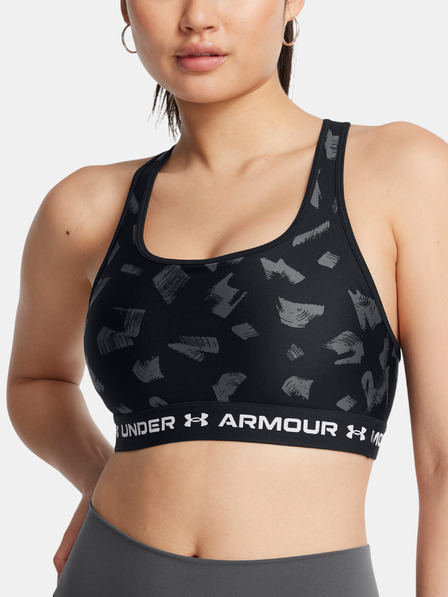 Under Armour Női melltartó Under Armour Crossback Mid Print-BLK