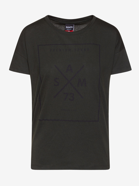 Sam 73 Sötétzöld Női nyomtatott póló SAM 73