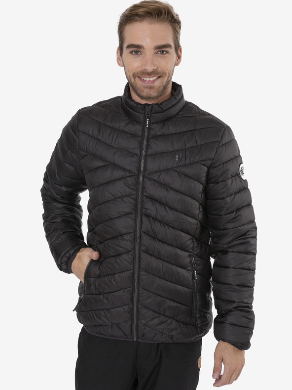 Sam 73 Fekete férfi téli steppelt kabát Sam 73