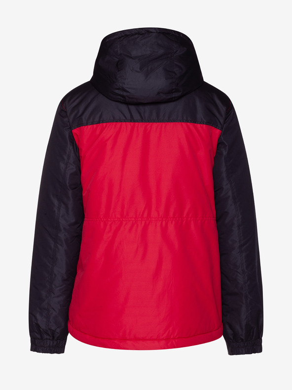 Sam 73 Fekete-piros férfi téli steppelt kabát Sam 73