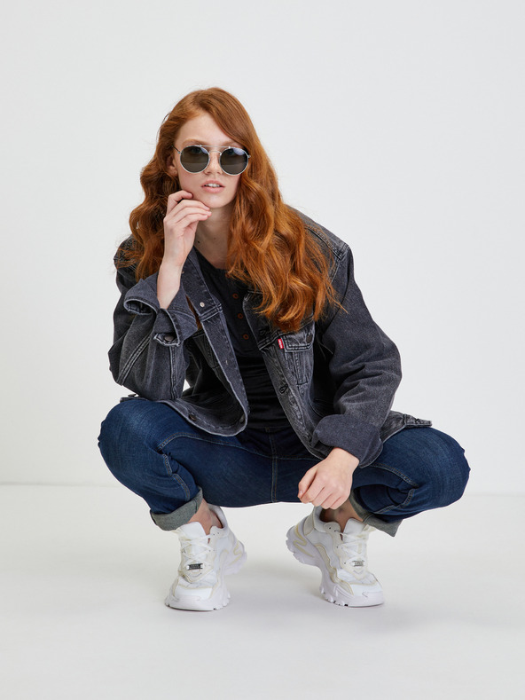 Sam 73 Sötétszürke csíkos női póló SAM 73