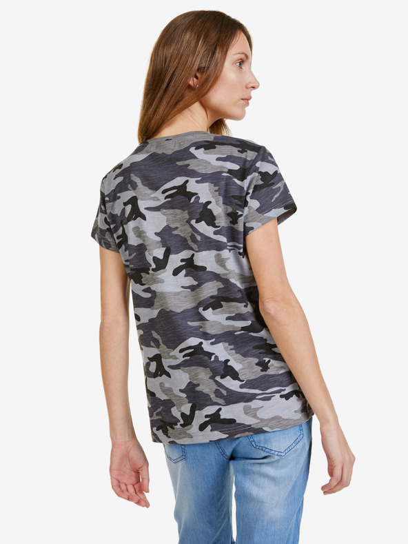 Sam 73 Sötétszürke női mintás póló SAM 73 Nora