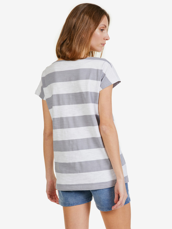 Sam 73 Fehér és szürke női csíkos póló SAM 73 Elspeth