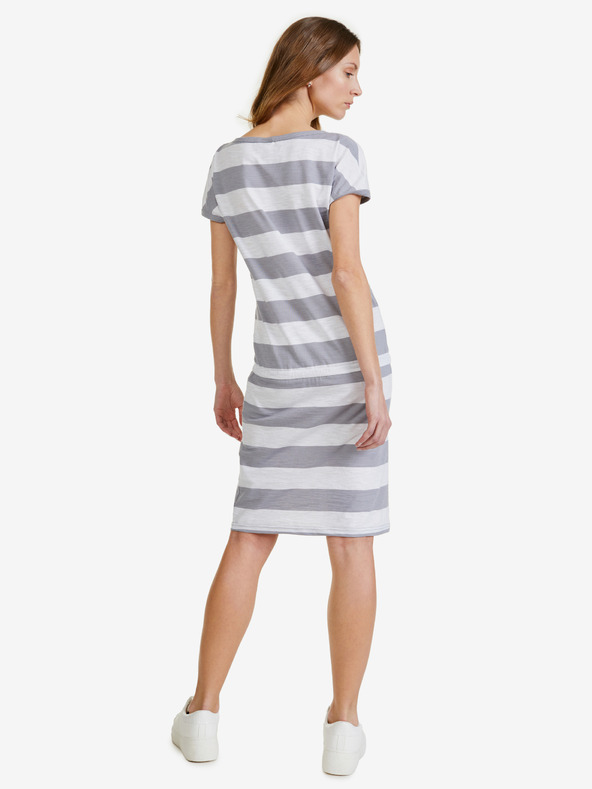 Sam 73 Fehér és szürke női csíkos rövid ruha SAM 73 Matilda