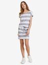 Sam 73 Fehér és szürke női csíkos rövid ruha SAM 73 Matilda