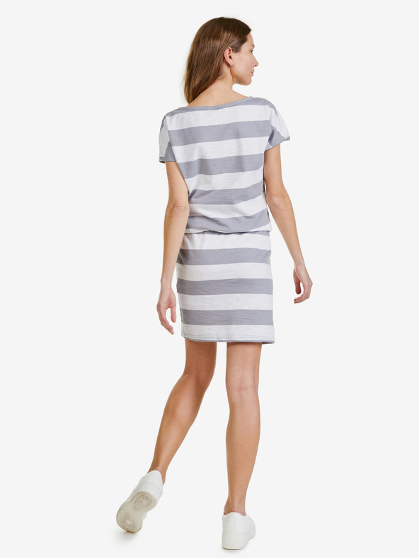 Sam 73 Fehér és szürke női csíkos rövid ruha SAM 73 Matilda