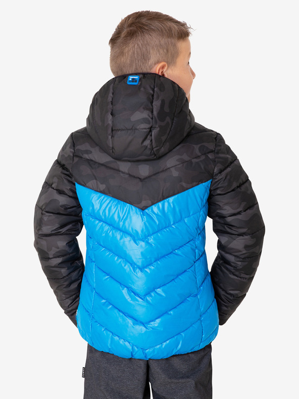 Sam 73 Fekete és kék fiú steppelt kabát kapucnival SAM 73 Jerry