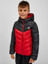 Sam 73 Fekete és piros fiú steppelt kabát kapucnival SAM 73 Jerry