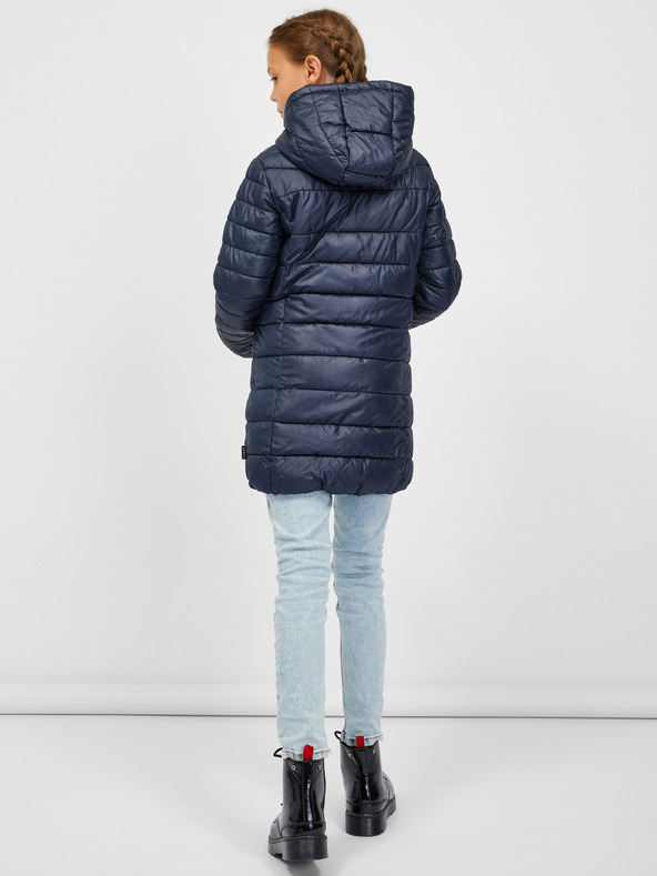 Sam 73 Sötétkék gyermek steppelt kabát kapucnival SAM 73 Nadine