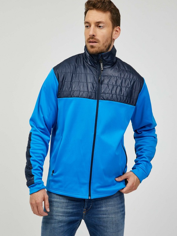 Sam 73 Kék férfi cipzáras pulóver SAM 73 Judin