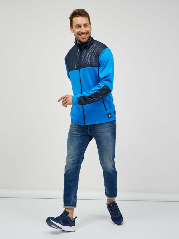 Sam 73 Kék férfi cipzáras pulóver SAM 73 Judin