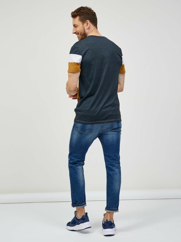 Sam 73 Szürkésbarna férfi póló SAM 73 Kavix