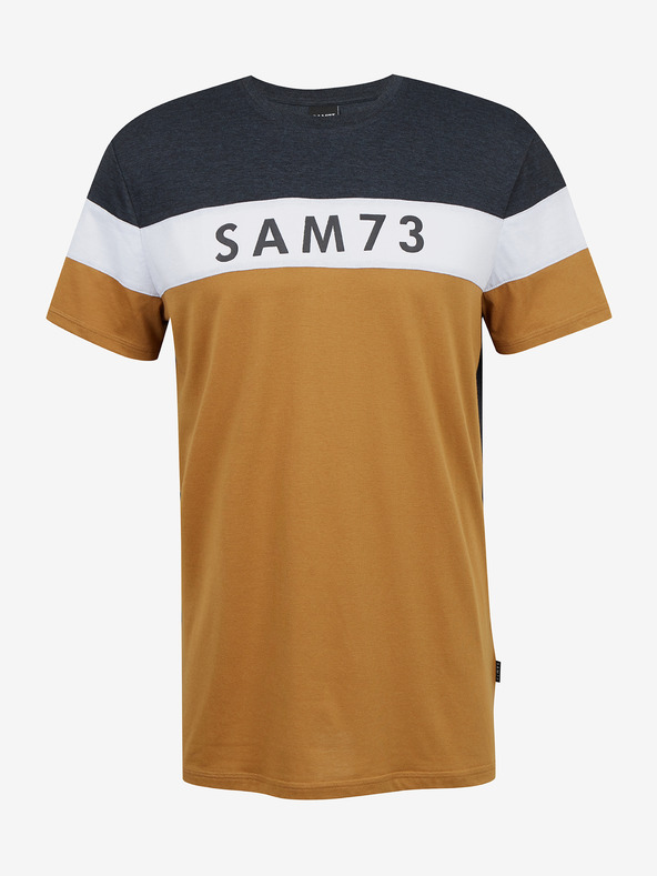 Sam 73 Szürkésbarna férfi póló SAM 73 Kavix