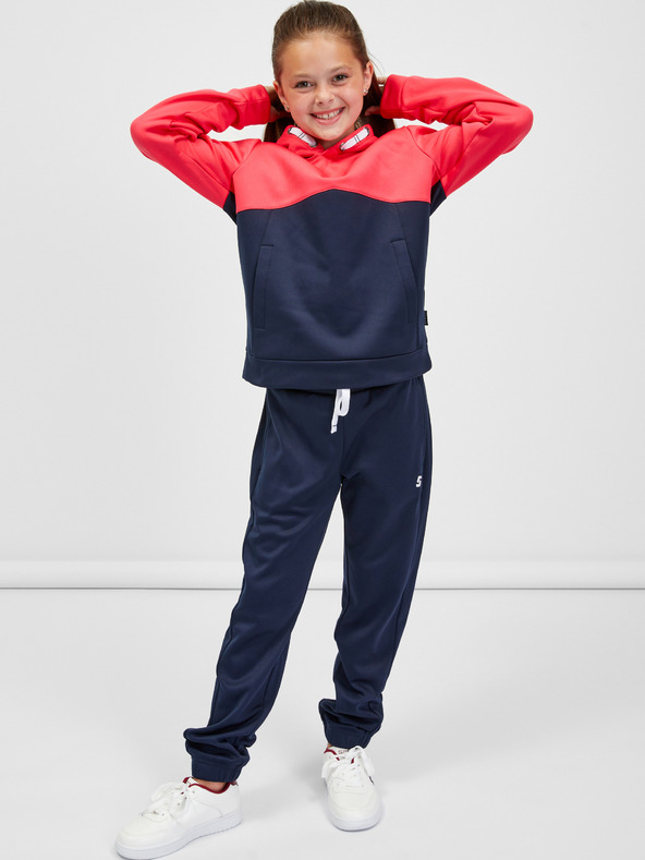 Sam 73 Kék és rózsaszín lány kapucnis pulóver SAM 73 Gersemi