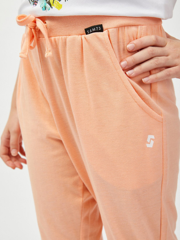 Sam 73 Sárgabarack színű háromnegyedes női melegítőnadrág SAM73 Rudolph
