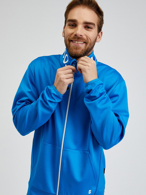 Sam 73 Kék férfi cipzáras pulóver SAM73 Stephen cipzáras férfi pulóver