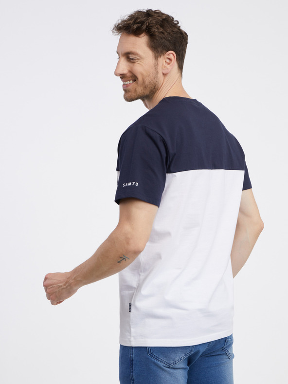 Sam 73 Kék és fehér férfi SAM 73 Sirius póló