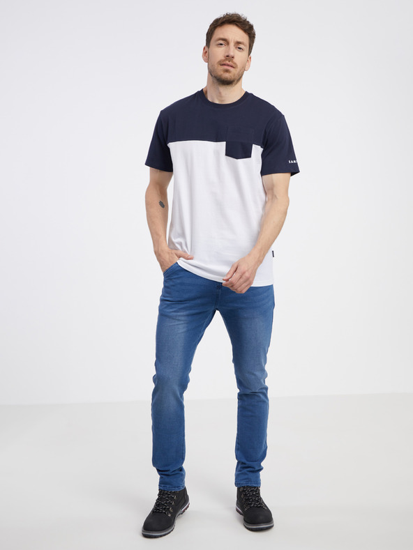 Sam 73 Kék és fehér férfi SAM 73 Sirius póló