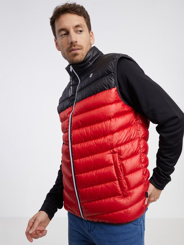 Sam 73 Fekete-piros férfi steppelt mellény SAM 73 Potter