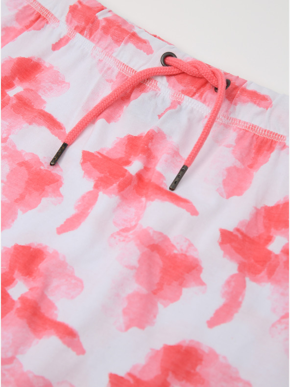 Sam 73 Fehér és rózsaszínű mintás női szoknya SAM 73