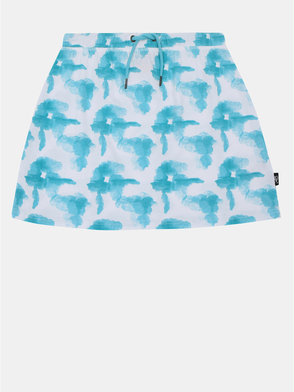 Sam 73 Fehér és türkizkék mintás női szoknya SAM 73