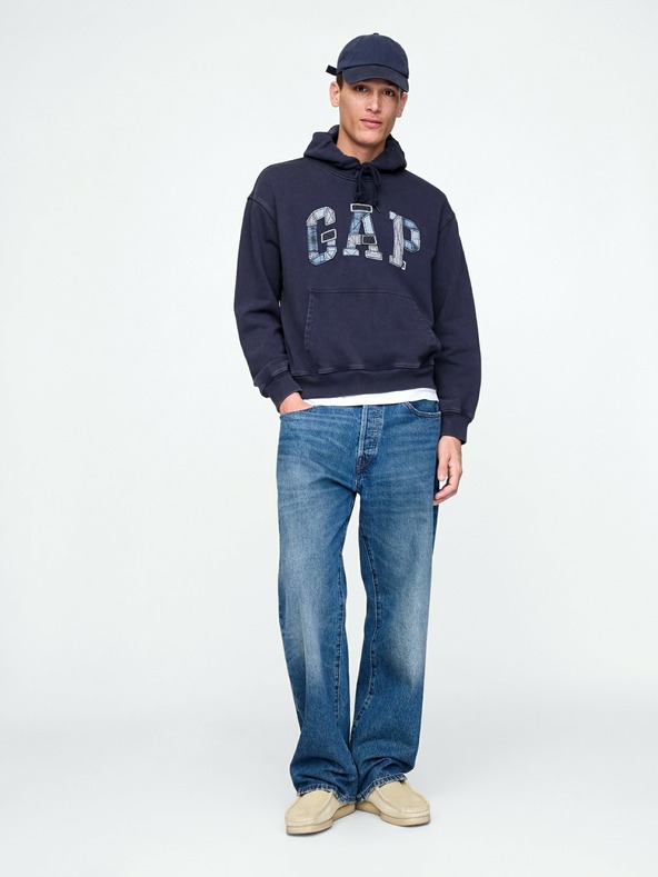 GAP Oversize pulóver Patchwork Logo Americana GAP