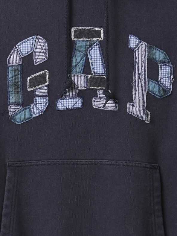 GAP Oversize pulóver Patchwork Logo Americana GAP