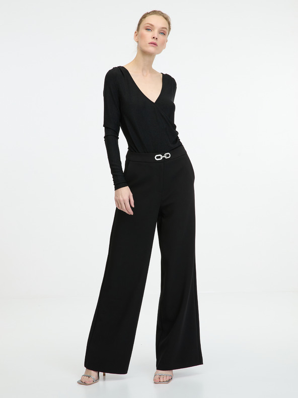 Orsay ORSAY fekete női hosszú ujjú body