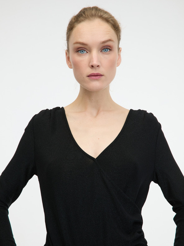 Orsay ORSAY fekete női hosszú ujjú body