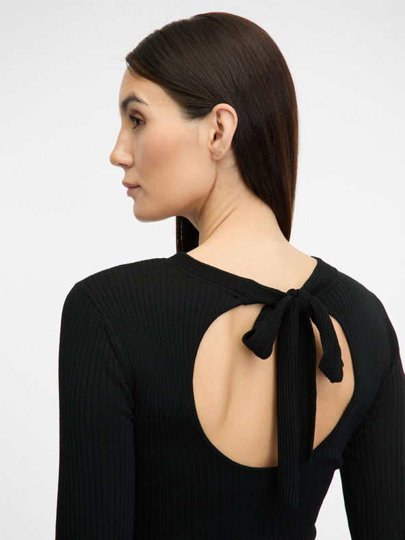 Orsay ORSAY fekete női midi ruha