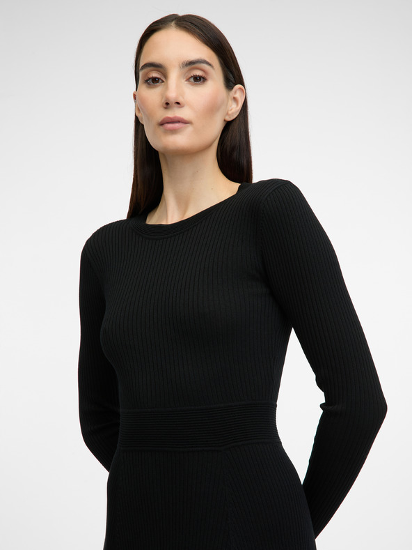 Orsay ORSAY fekete női midi ruha