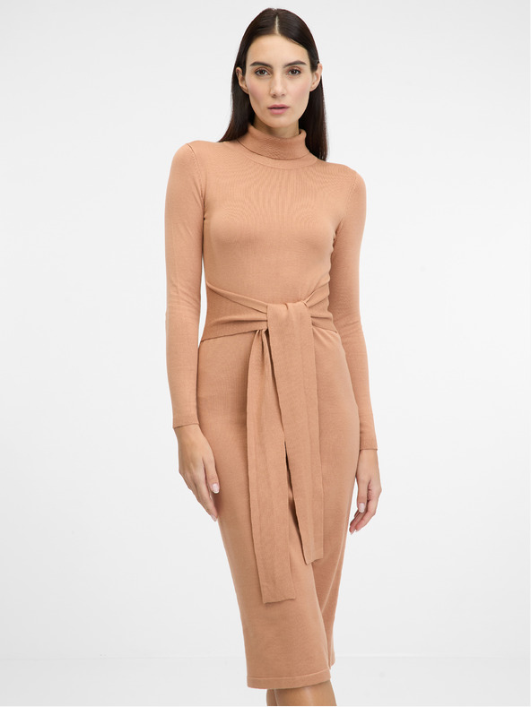 Orsay ORSAY világosbarna női midi ruha