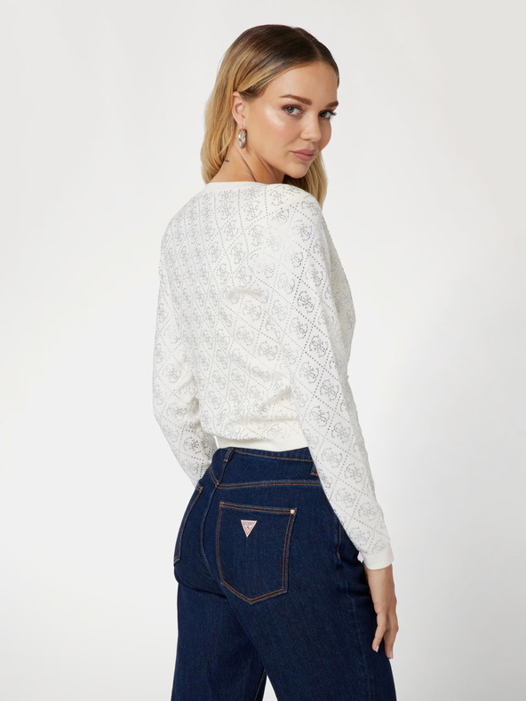 Guess Guess krémszínű női pulóver